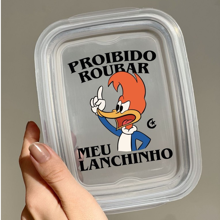 Pote Hermético 550ml - Pica Pau Proibido Roubar em Oferta na Shopee