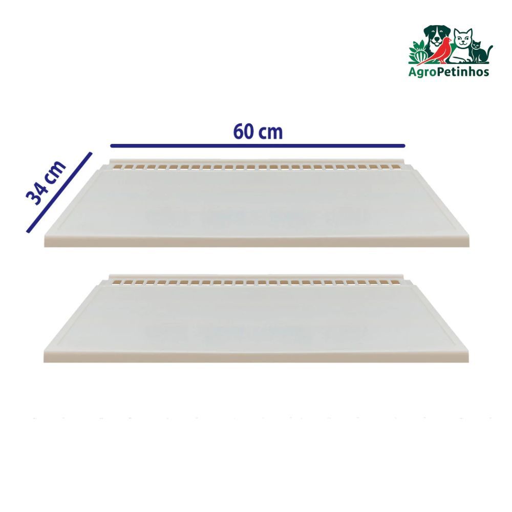 2 Prateleiras Plásticas para Refrigeradores KDN Continental, Bosh Durável e resistente 60 x 34 cm