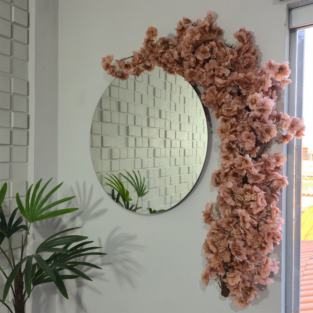 Flores Artificiais Jardim Vertical Cerejeira Muro Inglês Pendente — imagem 2 de 2