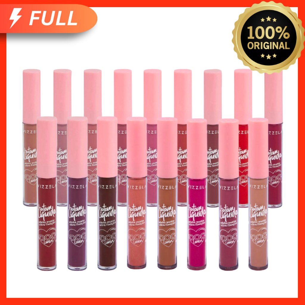 Batom Líquido DOG LOVERS - Vizzela 100% Original Todas as Cores