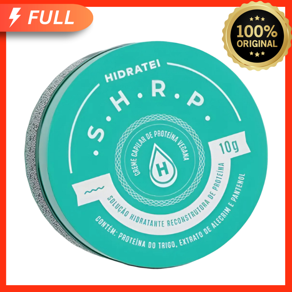Creme De Proteína Vegana Hidratei Shrp 50g - Para Cabelos Frágeis e Danificados Por Química