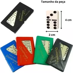 Dominó de Osso Diversão Profissional com Estojo Maleta 28 peças Promoção