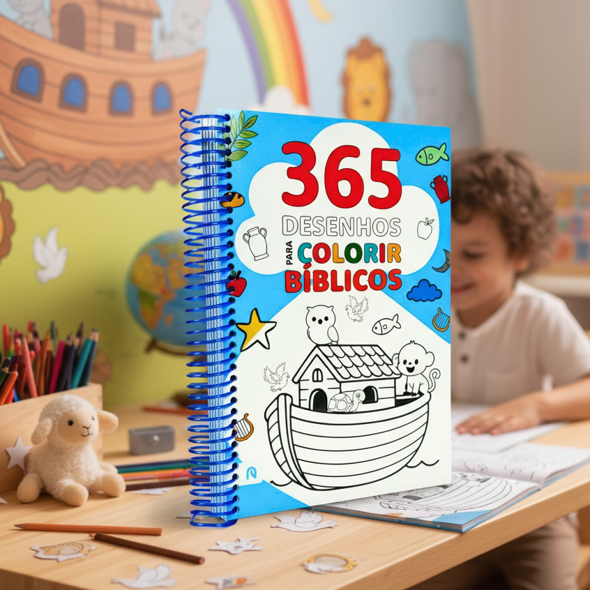 365 Desenhos Bíblicos para Colorir / Edição Premium / Espiral em Oferta na Shopee