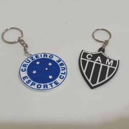 Chaveiro time de futebol atlético mineiro e cruzeiro escudo futebol