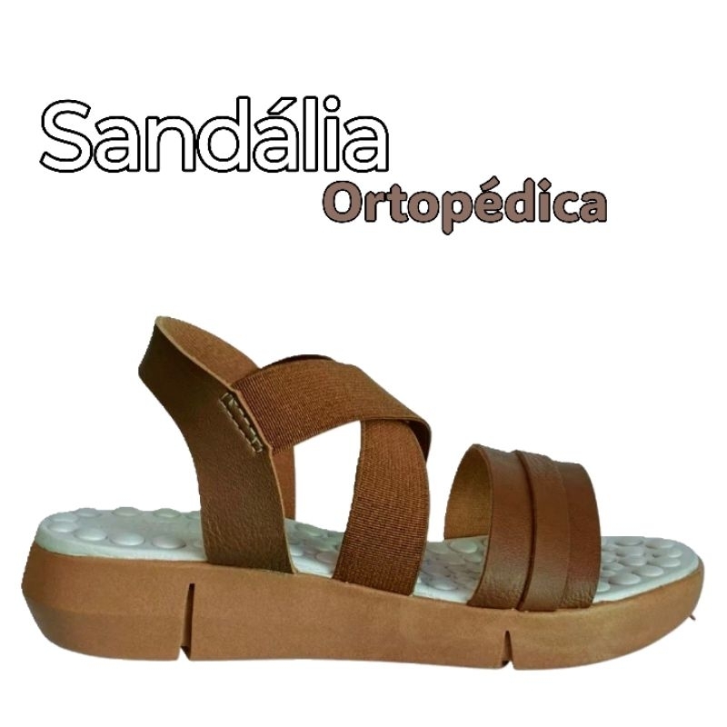 Sandália  Feminina  Ortopédica Massageadora Para Esporão e Fascite Plantar Leve e Confortável em Oferta na Shopee