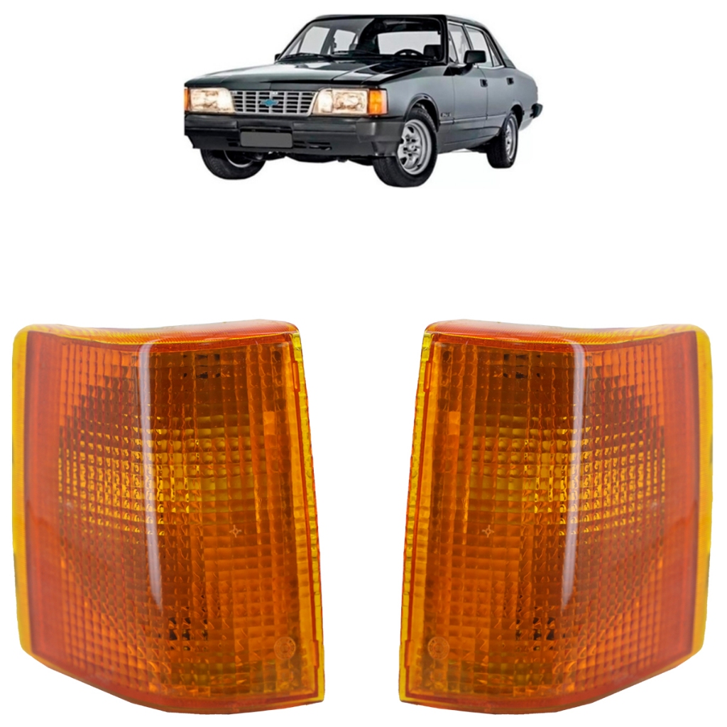Par Pisca Seta Dianteira Opala 1988 1989 1990 1991 1992 Âmbar