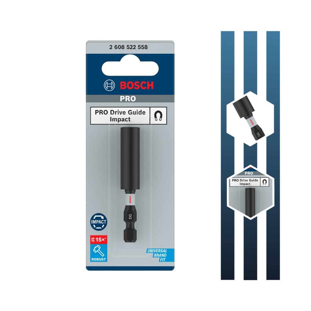 Bit Pro Drive Guide Impact PZ2 65mm 2608522558 Bosch em Oferta na Shopee