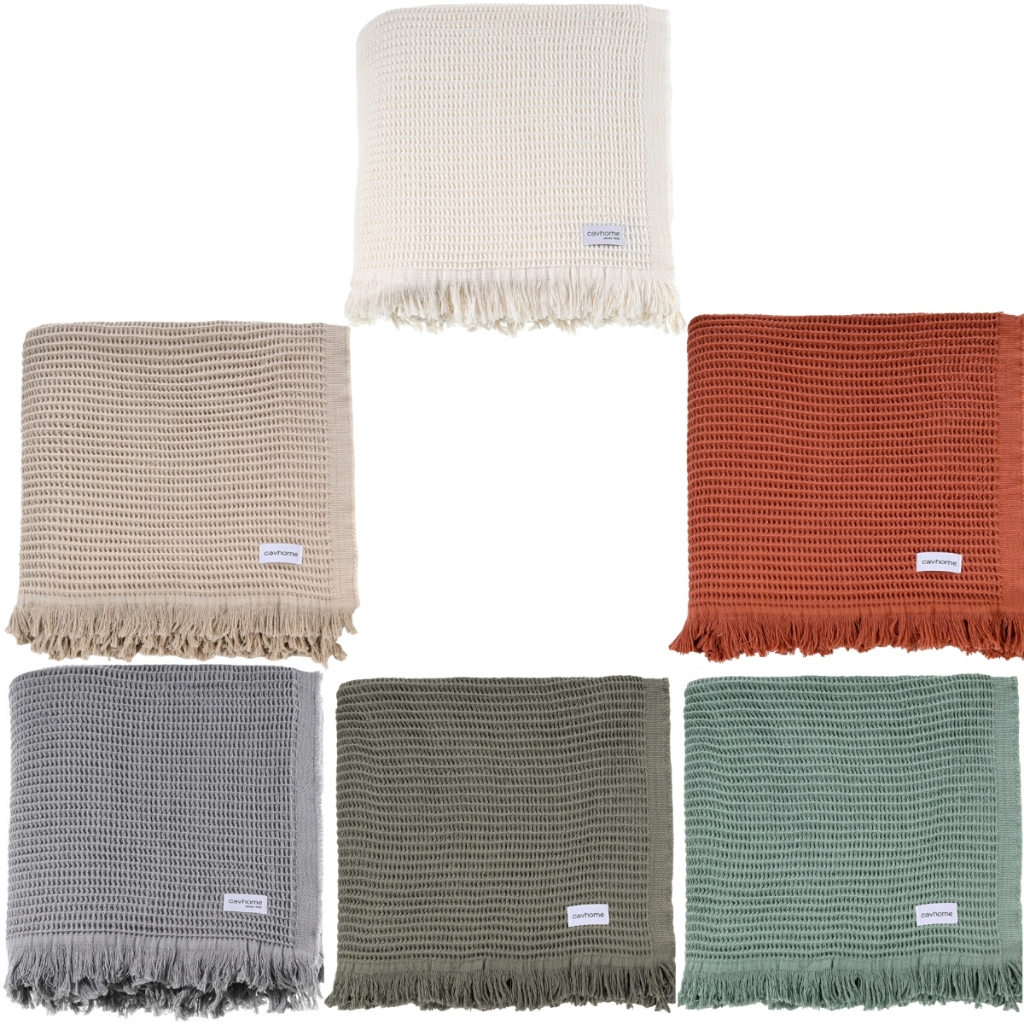 Manta Decorativa 2,20x2,50 Piquet Algodão Cavhome Grande em Oferta na Shopee