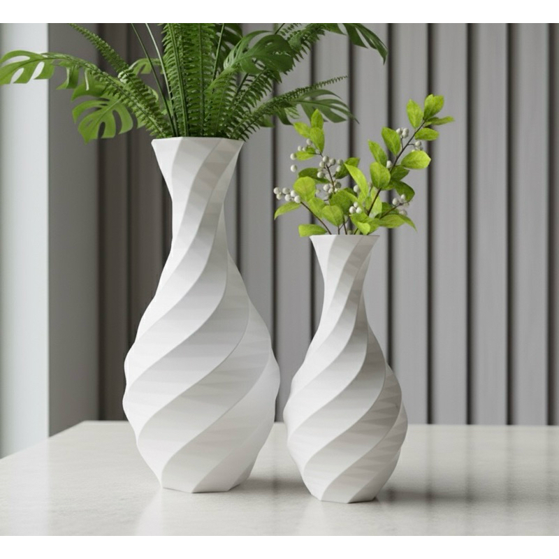 Kit de 2 Vasos Decorativos Geométricos Modernos - Várias Cores em Oferta na Shopee