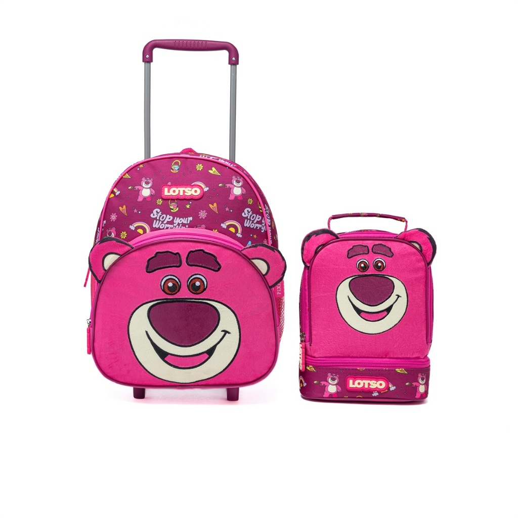Kit Mochila Rodinhas Lancheira Infantil Lotso Toy Story Escolar em Oferta na Shopee