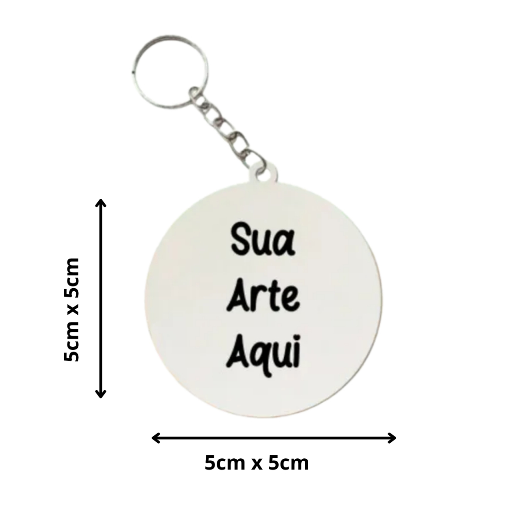 50 Chaveiros Personalizados Mdf Branco 2,8mm Lembrancinhas Aniversários, Casamentos, Chá Revelação, Chá de Panela