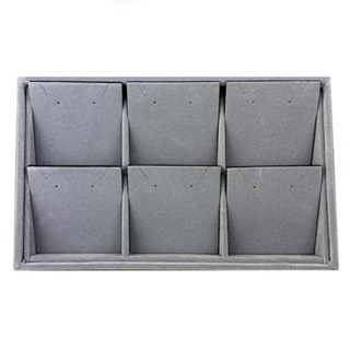 Bandeja Pequena Brinco e Corrente 06 Espaços com Cartelas 23 X 14 X 3 cm- Veludo em Oferta na Shopee