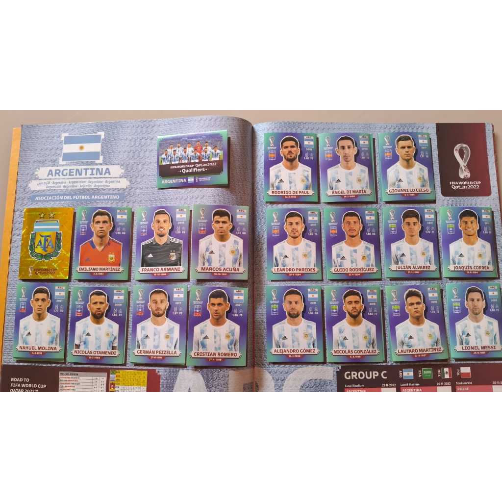 ARGENTINA FIGURINHAS COPA DO MUNDO 2022 ( VENDA POR UNIDADE )