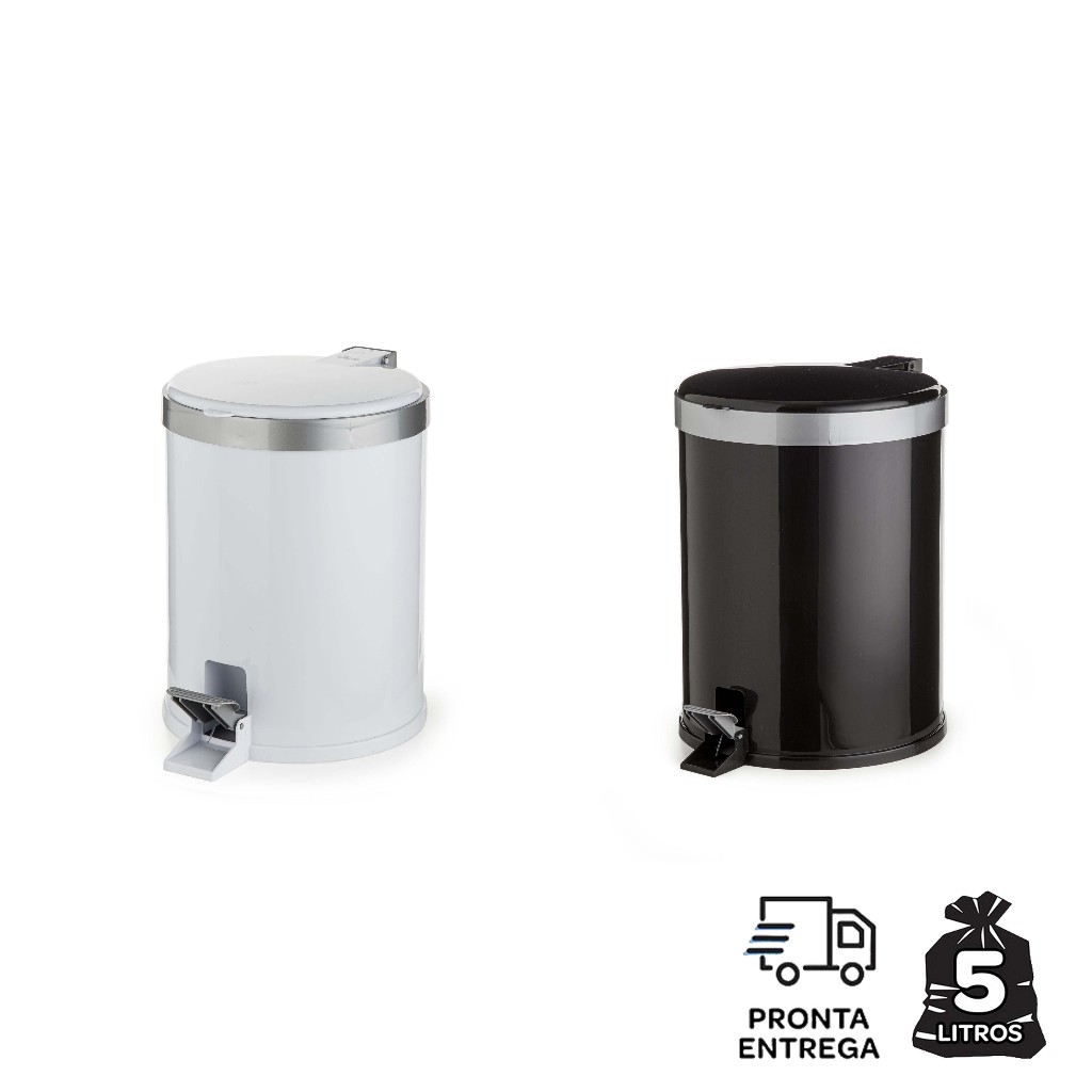Lixeira Branca Compacta 5 L Pedal Para Banheiro E Cozinha Com Organização Garantida em Oferta na Shopee