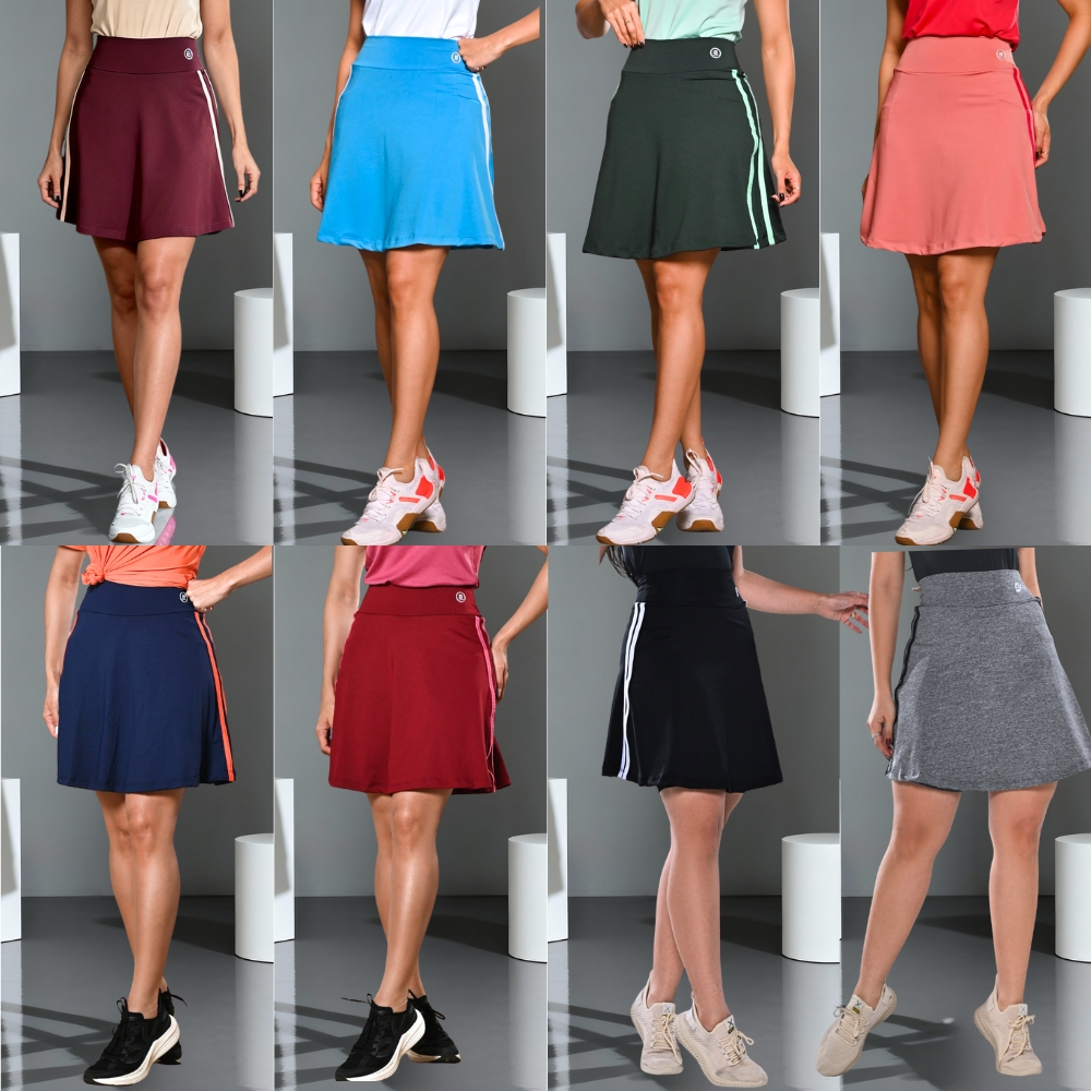 Saia com Short Moda Fitness Para Caminhada Academia Beach tennis Anagrom em Oferta na Shopee