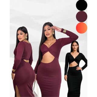 Vestido elegante, vestido longo femenino, vestido femenino, vestido midi, vestido casual, vestido festa