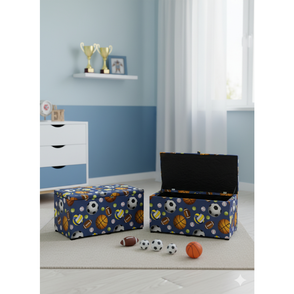 Puff Baú Retangular Pé De Cama Baú Vermelho Organizador Corino Quarto E Sala 0,90x0,45x0,42cm