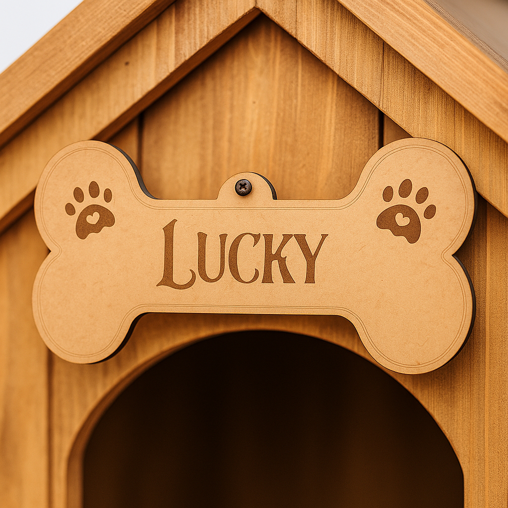 Placa Casa De Cachorro Pets Decoração Gravamos O Nome Personalizado em Oferta na Shopee