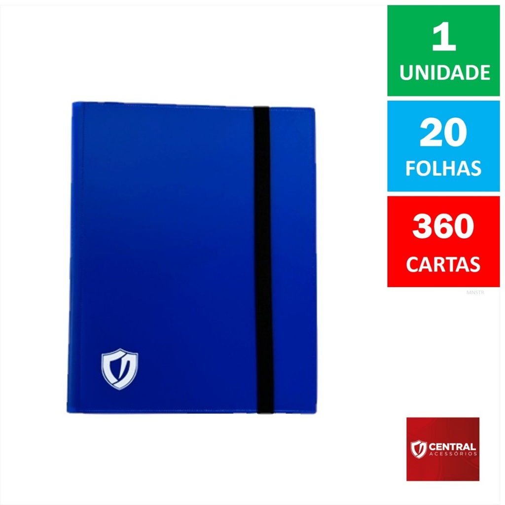 Álbum Color 3X3 Azul 360 Cartas Magic TCG Central Acessórios