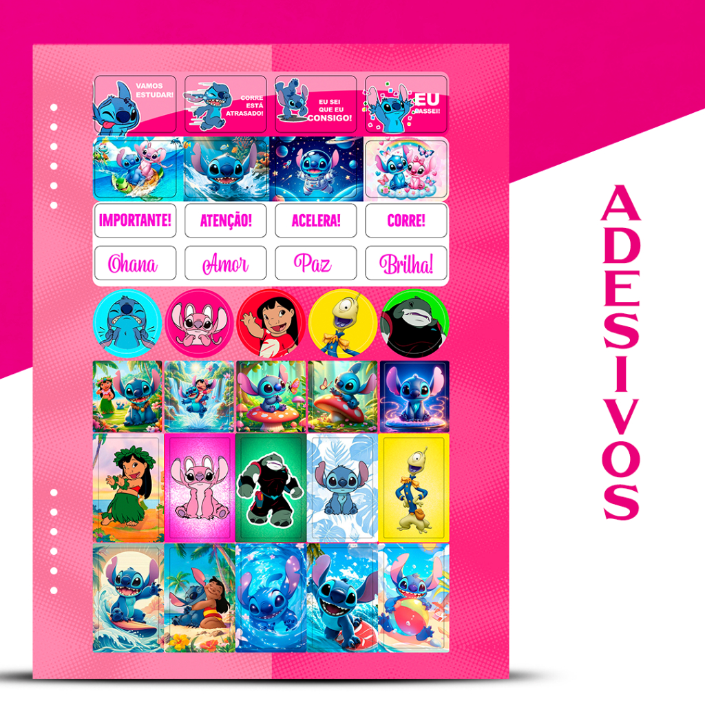 Caderno Lilo e Stitch Escolar 1 matéria