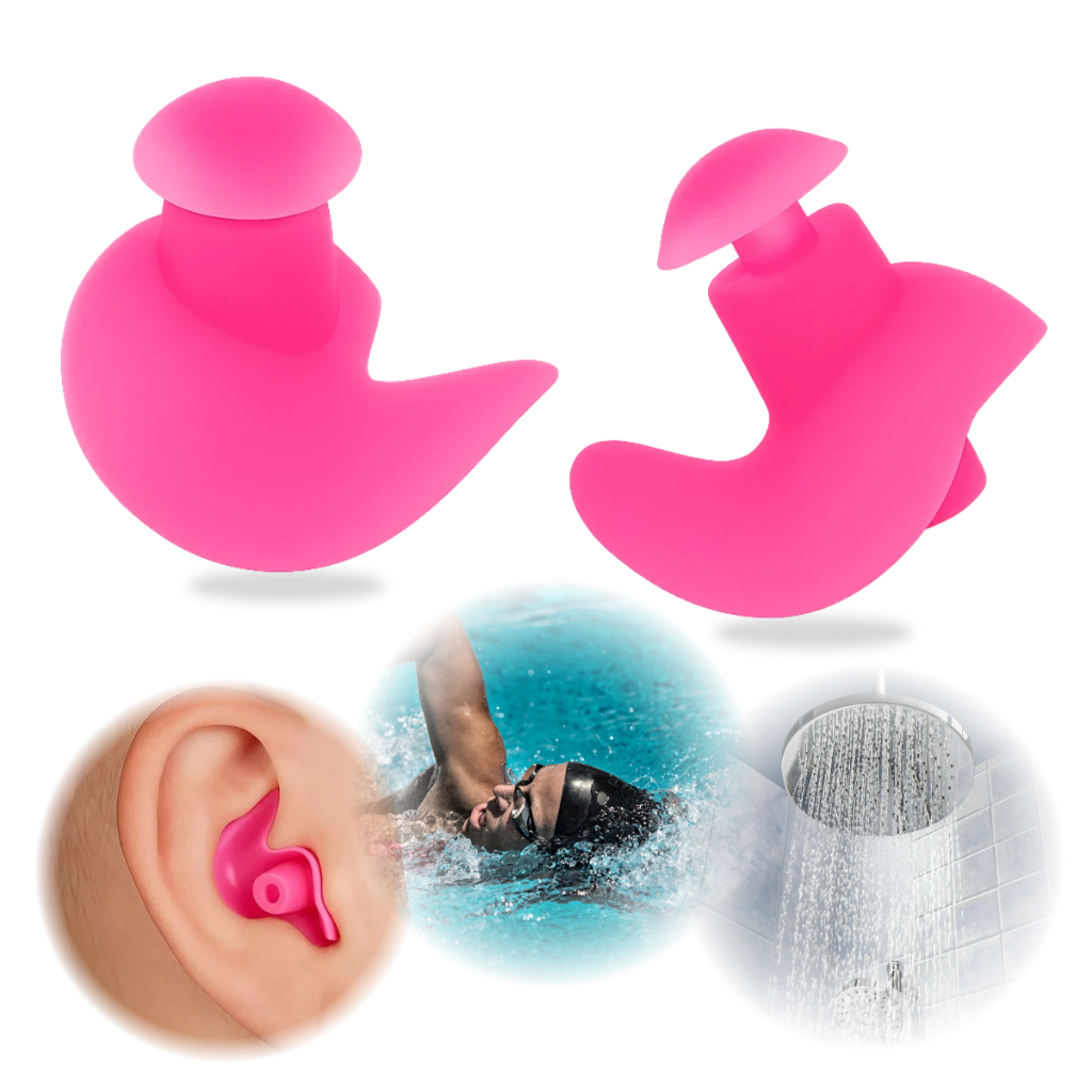 Abafadores De Som Silicone Reutilizável Dormir Estudar Tampão Protetor Auricular Rosa