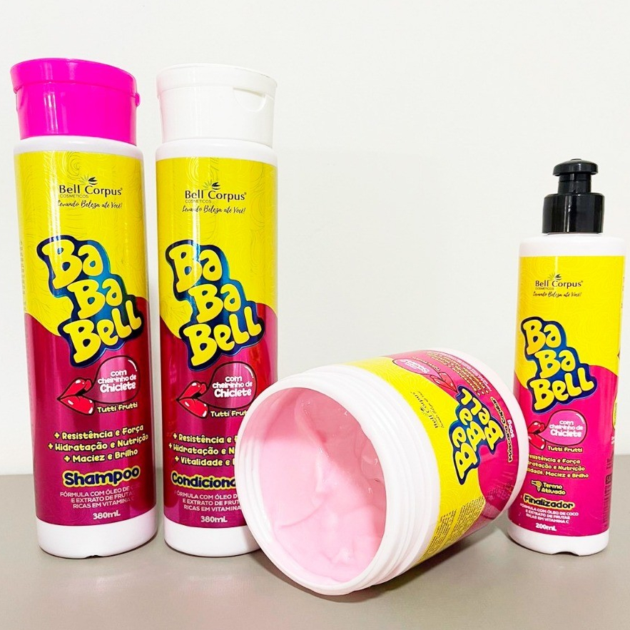 Kit Tratamento Capilar BaBaBell  4 Itens Shampoo e Condicionador + Máscara para Cabelo – BellCorpus