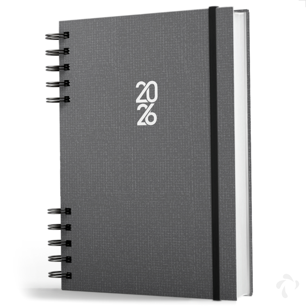 Agenda 2026 Capa Dura Executiva E Organização Pessoal Cinza