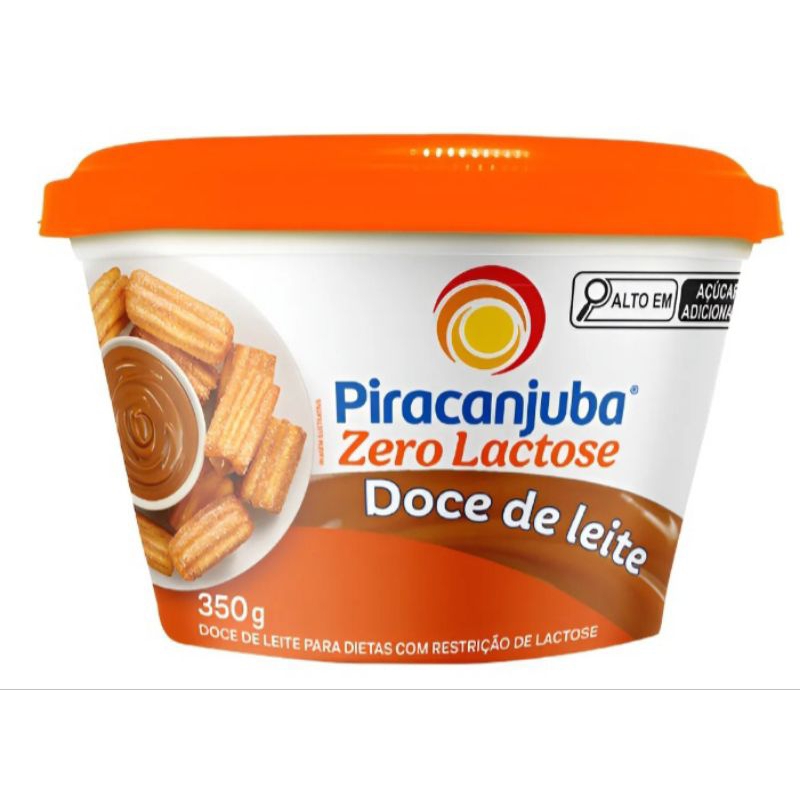 Doce De Leite Piracanjuba Cremoso Zero Lactose - 350g Saudável Sem Desconforto Digestivo Sem Glúten