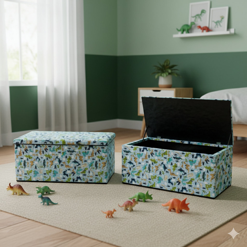 Puff Baú Retangular Pé De Cama Baú Corino Quarto E Sala 0,90x0,45x0,42cm