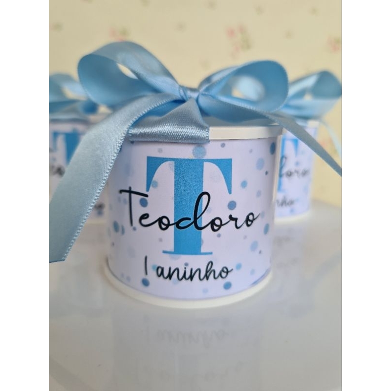 kit Tubolata Personalizada 5x6 nome em azul/Lembrancinha/Aniversário/Maternidade/Chá de bebê/Mêsversário/Todos os temas