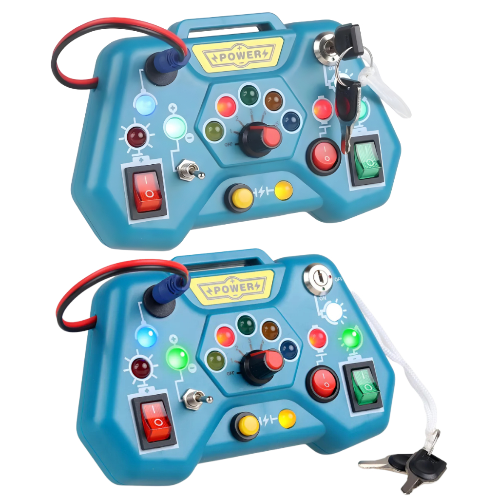 Mesa De Atividades Infantil Painel Sensorial Brinquedo Montessori Educativo Com Led Botões Autismo