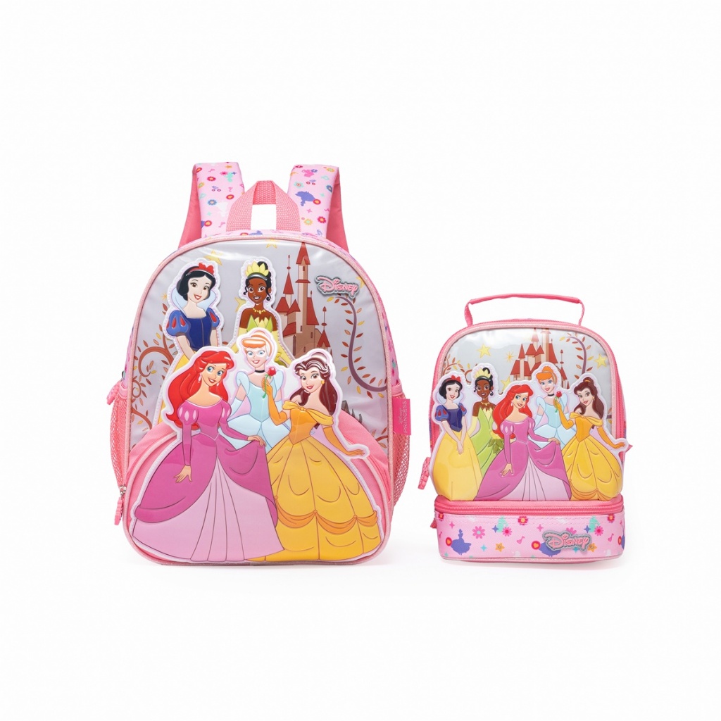 Kit Mochila Costas Lancheira Térmica Princesas Pré Escolar Menina Disney em Oferta na Shopee