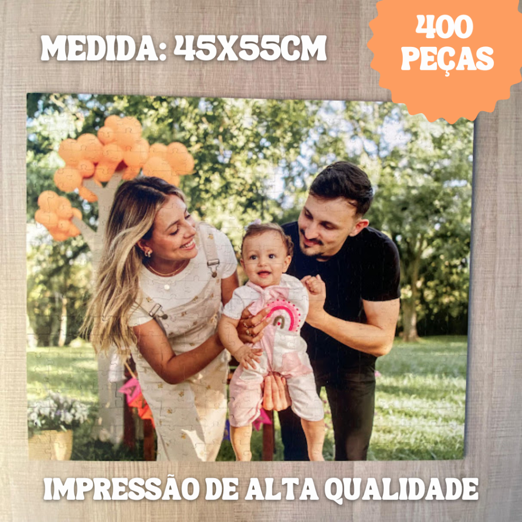 Quebra Cabeça Personalizado com Foto 400 Peças Luxo em Oferta na Shopee
