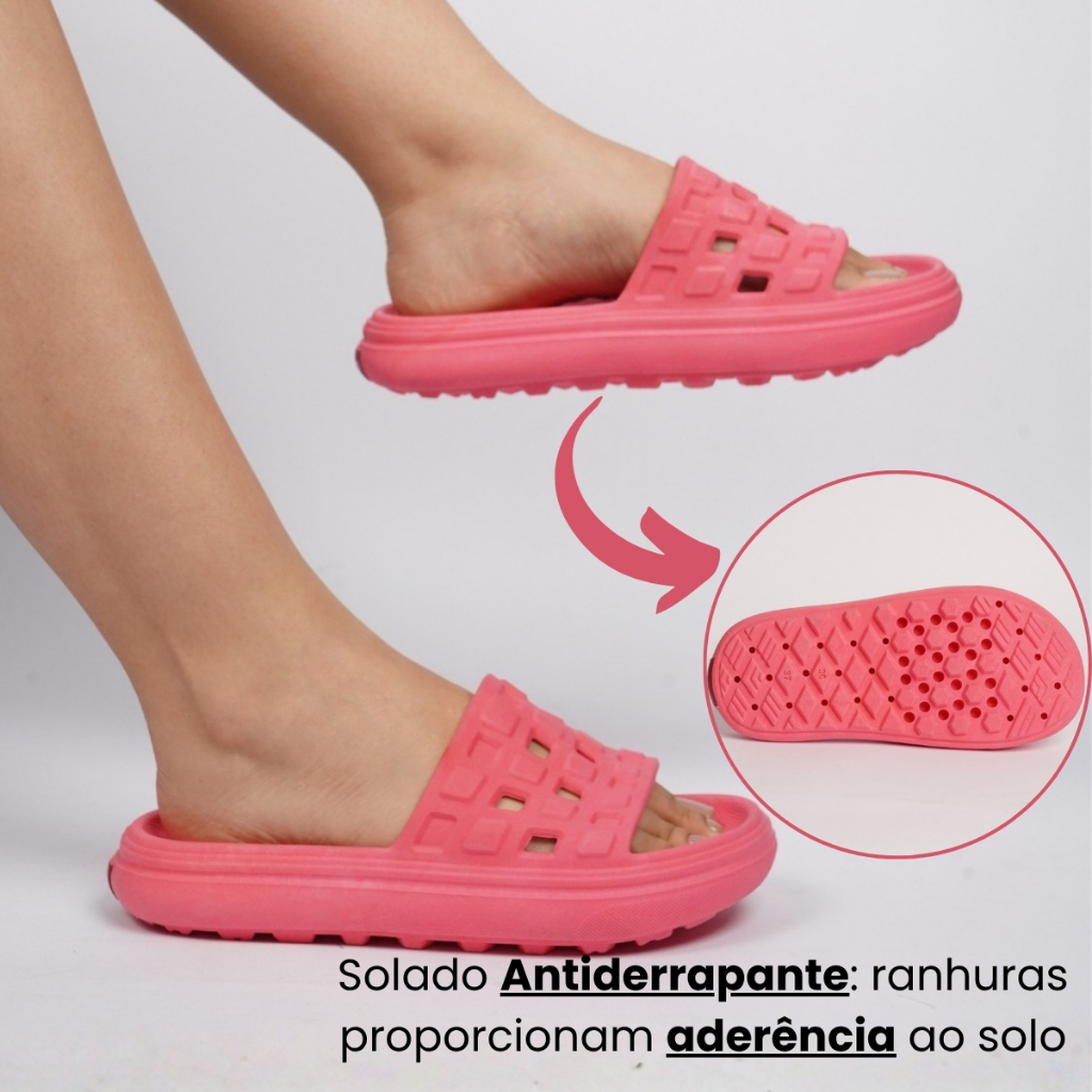 Chinelo Slide Feminino Leve e Confortável com Estilo Urbano e Moderno