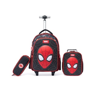 Kit Mochila De Rodinhas Homem Aranha Escolar Lancheira Estojo em Oferta na Shopee