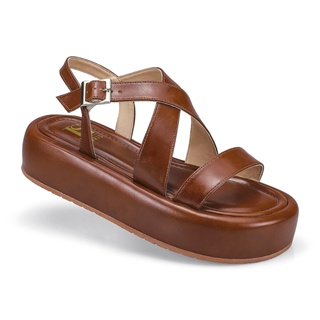 Sandália Feminina Plataforma Flatform Fivela X Confortável 043-084 em Oferta na Shopee