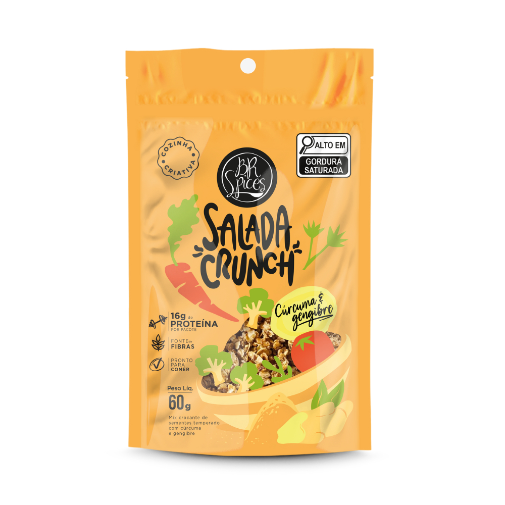 Salada Crunch: Cúrcuma & Gengibre 60G em Oferta na Shopee
