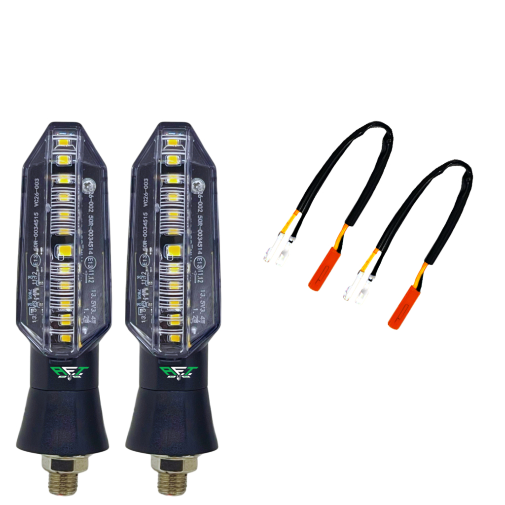 KIT PAR DE PISCA SETA PARAFUSO TWISTER TITAN FAN XRE COM ADAPTADOR PLUG TODAS MOTOS DE PARAFUSO