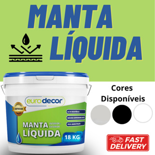 Manta Líquida 18kg Emborrachada Impermeabilizante Eurodecor Várias Cores em Oferta na Shopee