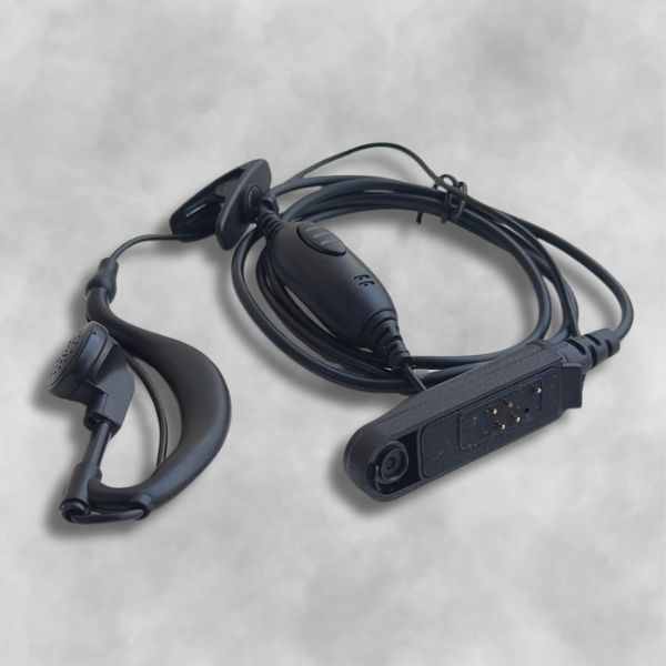 Fone Auricular Tipo G P/ Radio Baofeng UV9R UV-9R Plus com Microfone Lapela e Botão PTT