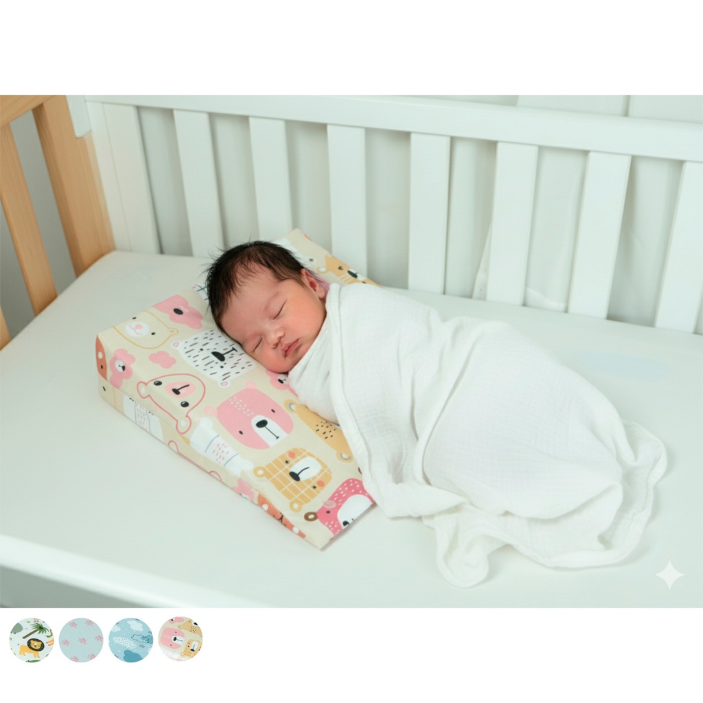 Travesseiro Anti Refluxo Para Carrinho Moises Antialérgico com Capa Lavável (Capa + Enchimento) em Oferta na Shopee