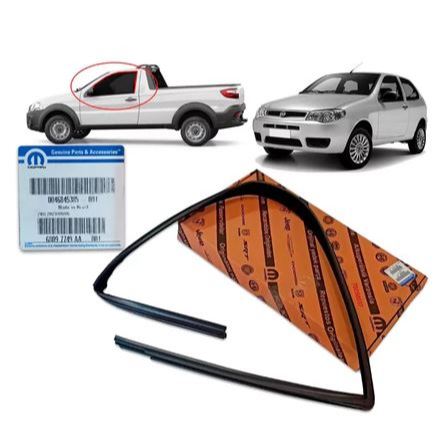 Canaleta Guarnição Vidro Fiat PALIO STRADA ESQUERDO Original Fiat Mopar 46845385 - Com NF e ENVIO IMEDIATO