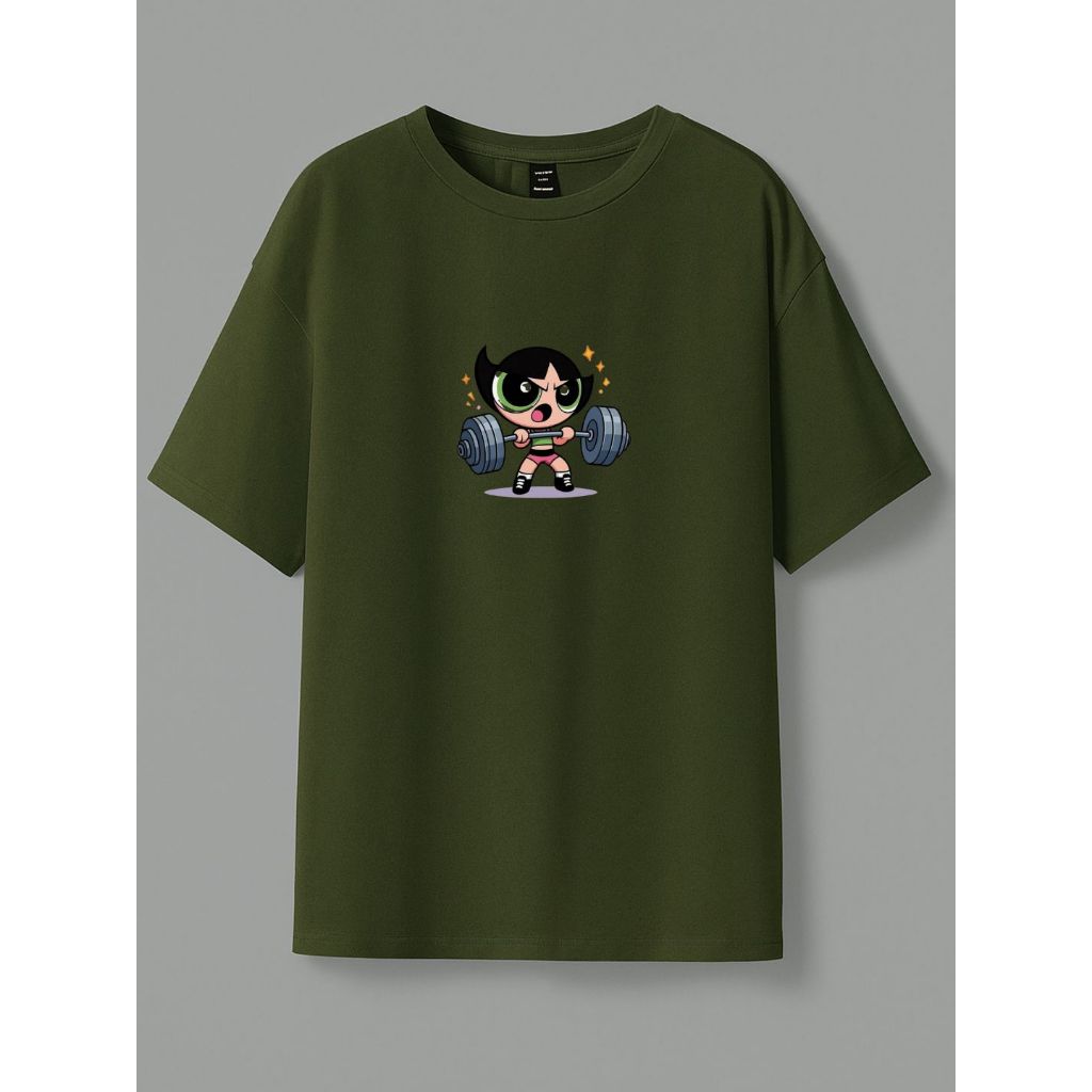 Camisa Meninas Super Poderosas Docinho Camiseta Treino - Academia Algodão Blusa Estampada Feminina