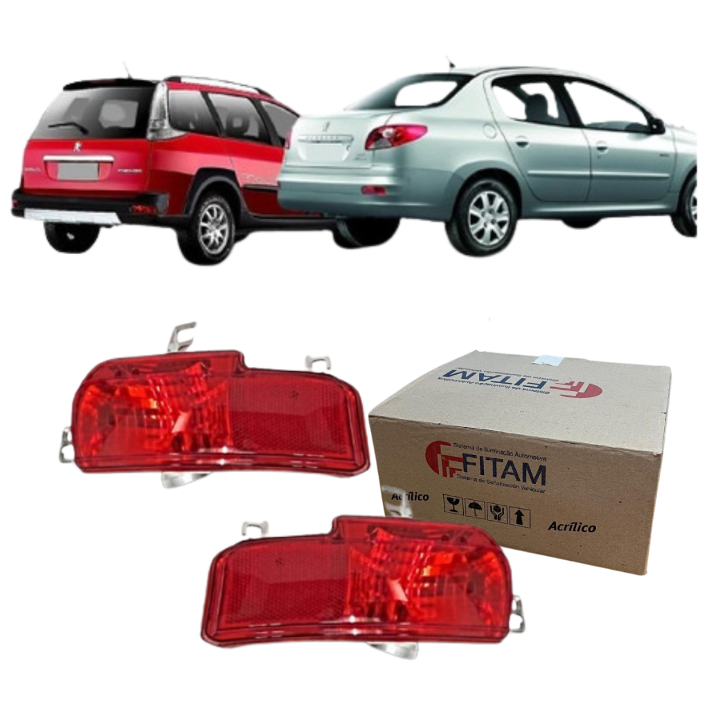 Lanterna Neblina Parachoque Traseiro Peugeot 207 Passion Escapade Sw 2008 2009 2010 2011 2012 2013