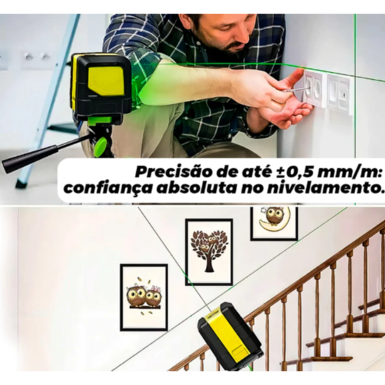 Nível a Laser Verde 20m Autonivelante Menegotti IP54 Alta Precisão Para Pisos Móveis e Revestimentos · foto 2