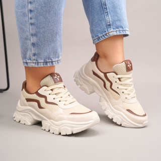 Tênis Feminino Chunky Tratorado Minimalista Solado Alto Dia a Dia-Promoção Envio Relâmpago em Oferta na Shopee