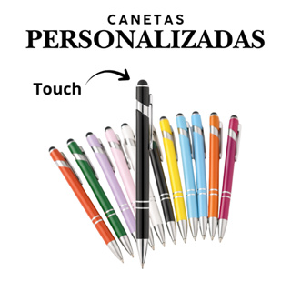 Caneta Touch Premium em Metal Personalizada Com Nome Logo Empresa Frase em Oferta na Shopee