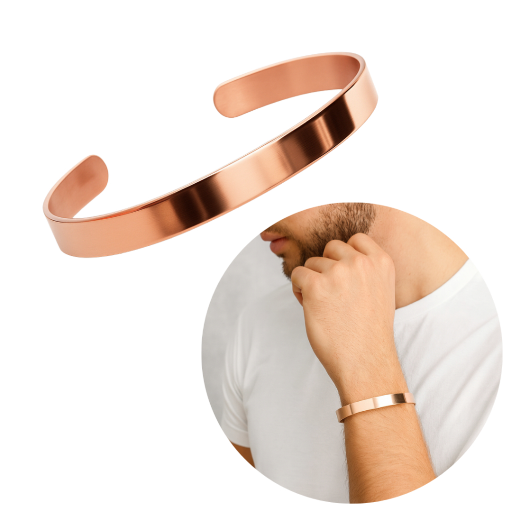 Pulseira Fina De Cobre Puro Artesanal 100% Natural 5mm 7mm