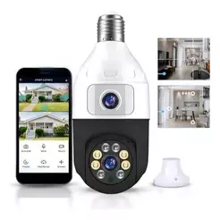 Câmera de Segurança Wifi Lente Dupla Lâmpada Visão Noturna 360° Yoosee com 2 Lentes - Bivolt