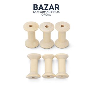 Carretel de Madeira para Organizar Linhas e Fitas 10 unidades em Oferta na Shopee